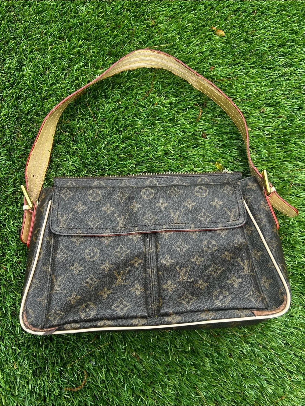 Louis Vuitton Monogram Messenger Bag in Brown and Tan